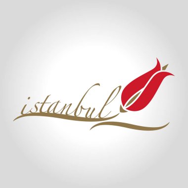 İstanbul logo, simge ve simge vektör çizim