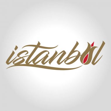 İstanbul logo, simge ve simge vektör çizim