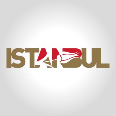 İstanbul logo, simge ve simge vektör çizim