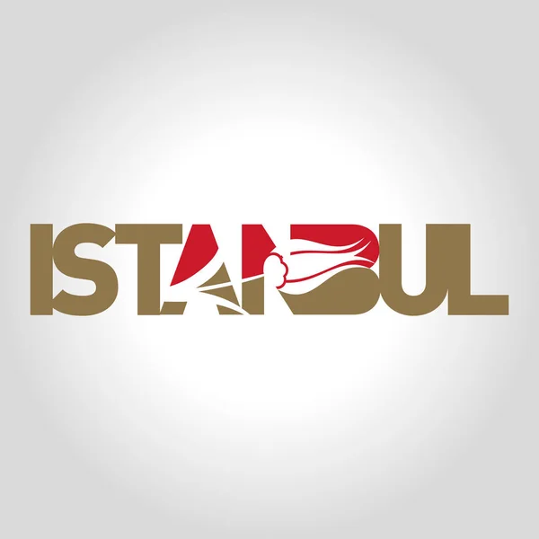 İstanbul logo, simge ve simge vektör çizim — Stok Vektör