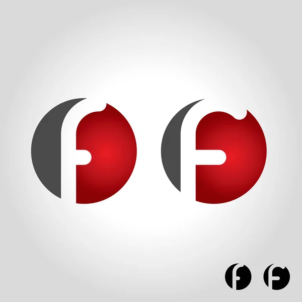 Letra f logotipo, ícone e símbolo ilustração vetorial —  Vetores de Stock