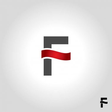 mektup f logosu, simge ve simge vektör çizim
