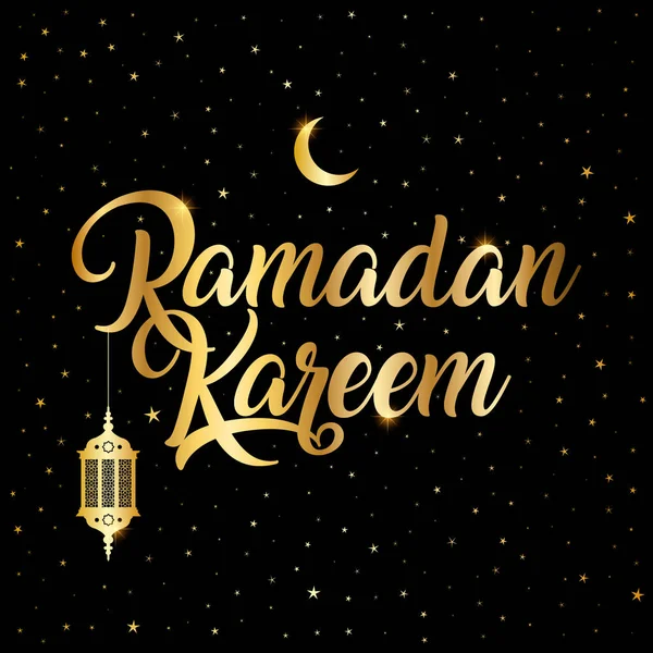 Ramazan kareem, Ramazan Bayramı tebrik kartı vektör çizim — Stok Vektör