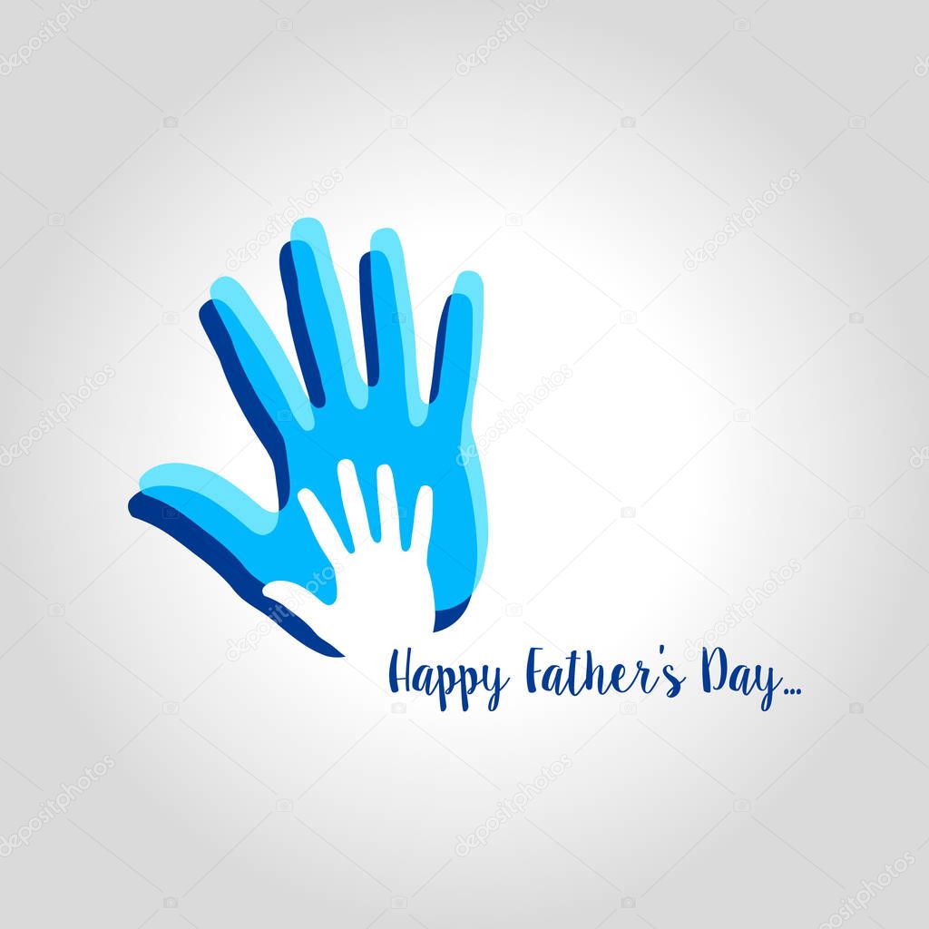 happy fathers day greeting card vector illustration