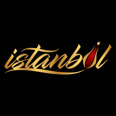 İstanbul logo, simge ve simge vektör çizim