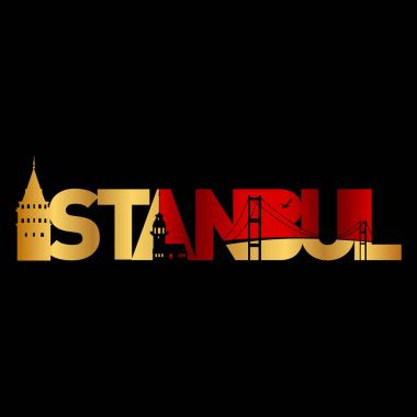 İstanbul logo, simge ve simge vektör çizim