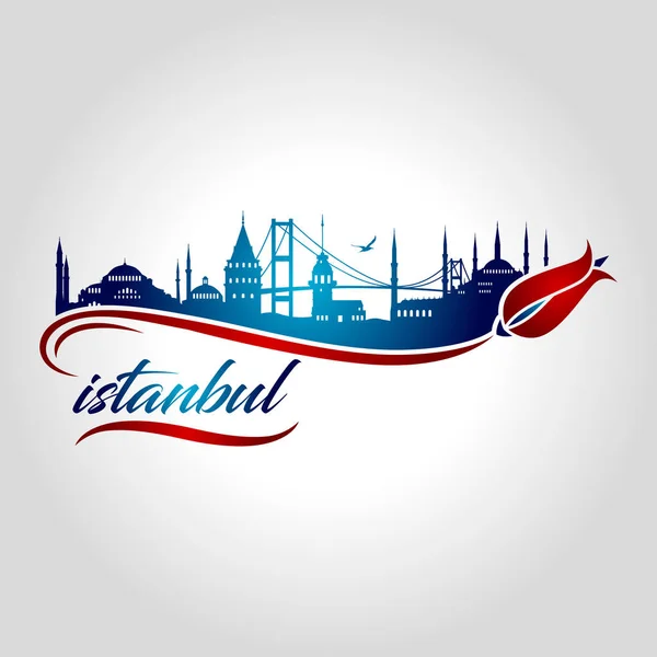 Logotipo de Estambul, icono e ilustración de vectores de símbolos — Vector de stock
