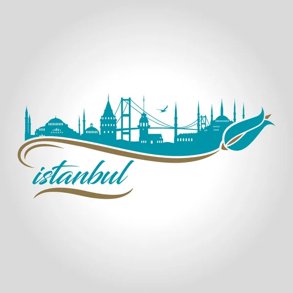 Istanbul logo, pictogram en symbool vectorillustratie — Stockvector