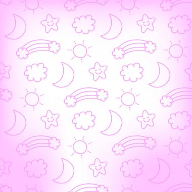 sorunsuz gökyüzü desen ve arka plan illüstrasyon vektör