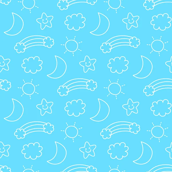 seamless sky pattern and background vector illustration