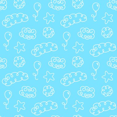 sorunsuz gökyüzü desen ve arka plan illüstrasyon vektör