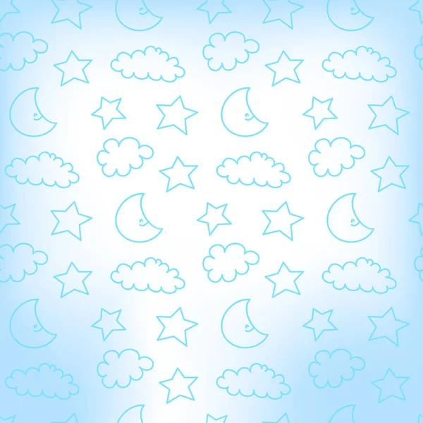 seamless sky pattern and background vector illustration