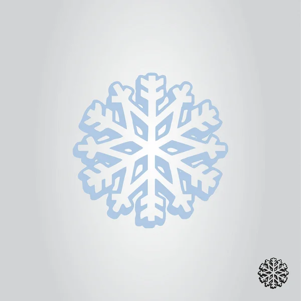 Copo de nieve icono, signo y símbolo vector ilustración — Archivo Imágenes Vectoriales