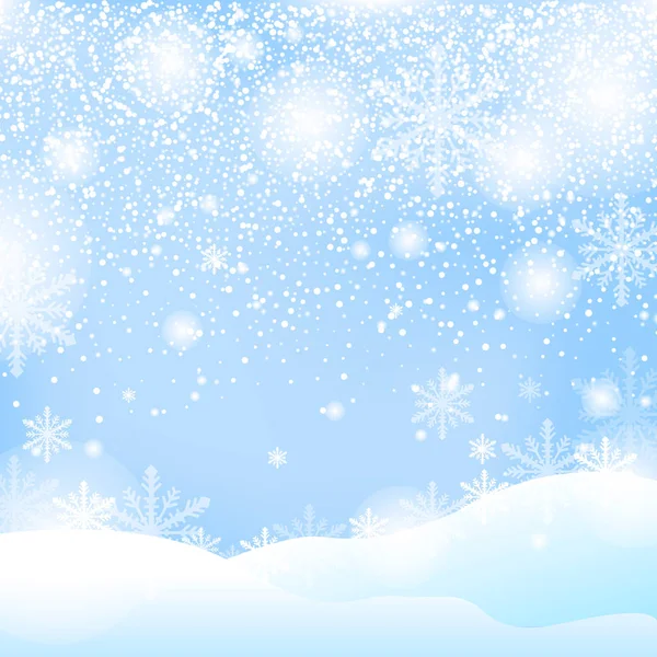 Weihnachten Schnee und Winter Hintergrund Vektor Illustration — Stockvektor