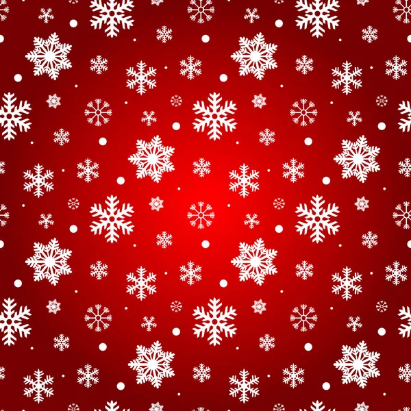 Seamless snowflakes pattern and background vector illustration — Stock Vector