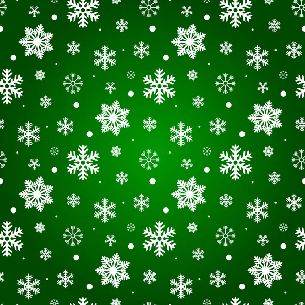 Naadloze sneeuwvlokken patroon en achtergrond vectorillustratie — Stockvector