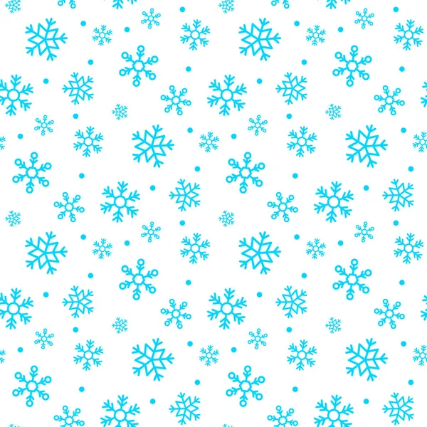 シームレスな雪片のパターンと背景ベクトル イラスト — ストックベクタ