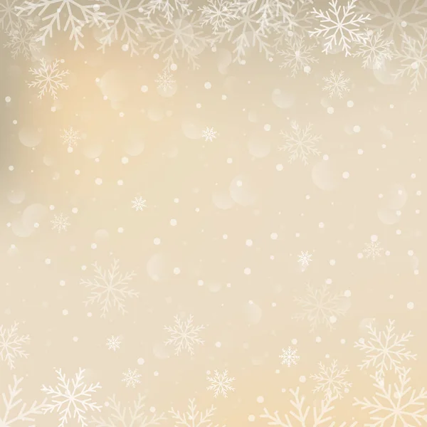 Natale neve e inverno sfondo vettore illustrazione — Vettoriale Stock