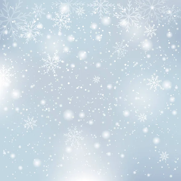 Christmas snow and winter background vector illustration — Stock Vector