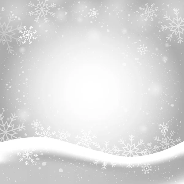 Noël neige et hiver fond vectoriel illustration — Image vectorielle