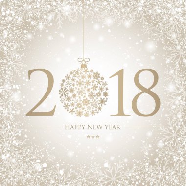 Mutlu yıllar tebrik kartı vektör illüstrasyonu