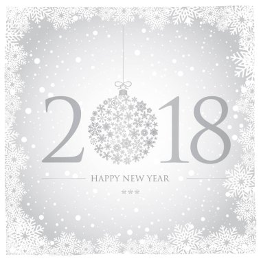 Mutlu yıllar tebrik kartı vektör illüstrasyonu