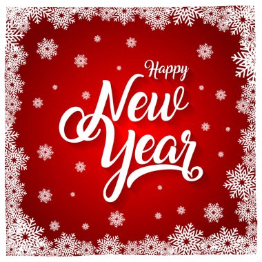 Mutlu yıllar tebrik kartı vektör illüstrasyonu