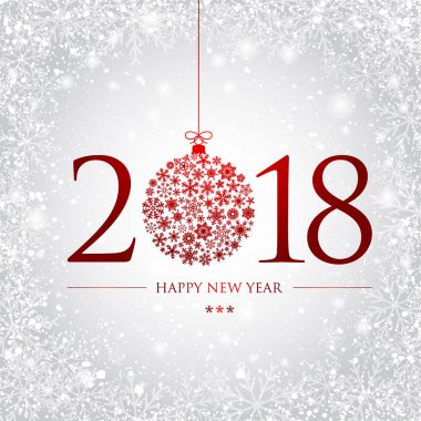 Mutlu yıllar tebrik kartı vektör illüstrasyonu