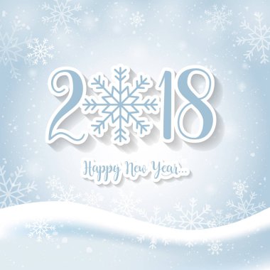 Mutlu yıllar tebrik kartı vektör illüstrasyonu