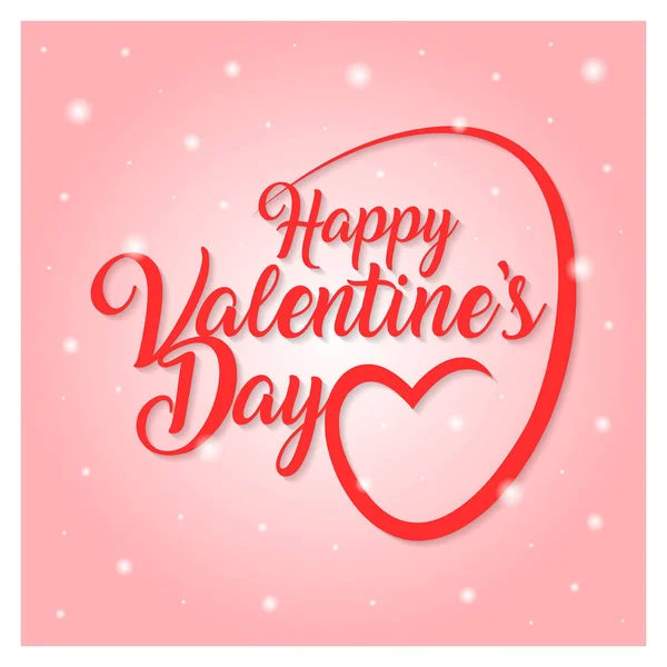 Happy Valentines Day Greeting Card Vector Illustration — Stock Vector