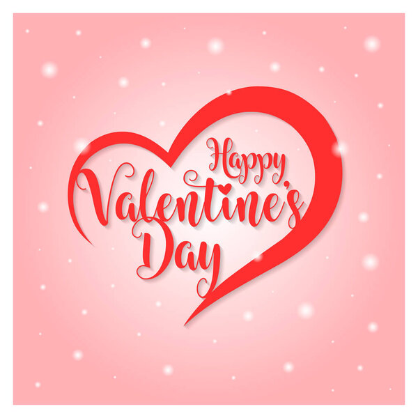 happy valentines day greeting card vector illustration