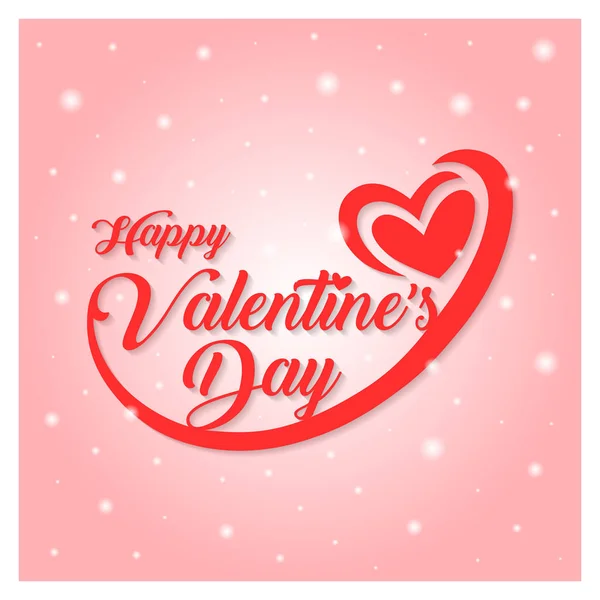 Happy Valentines Day Greeting Card Vector Illustration — Stock Vector