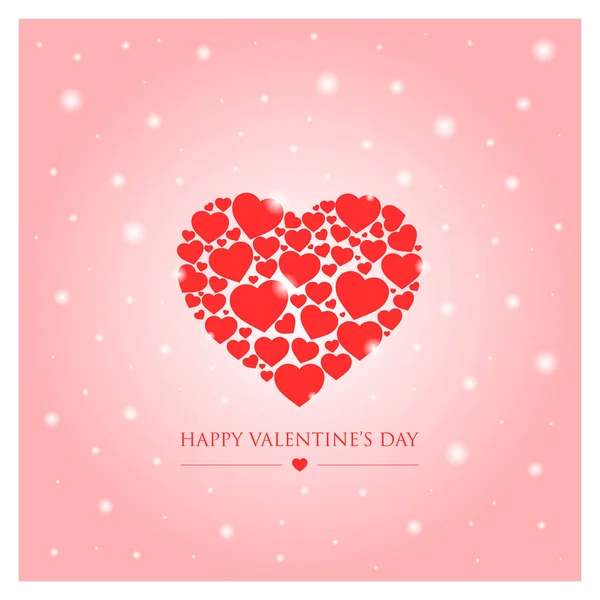 Feliz Día San Valentín Tarjeta Felicitación Vector Ilustración — Vector de stock