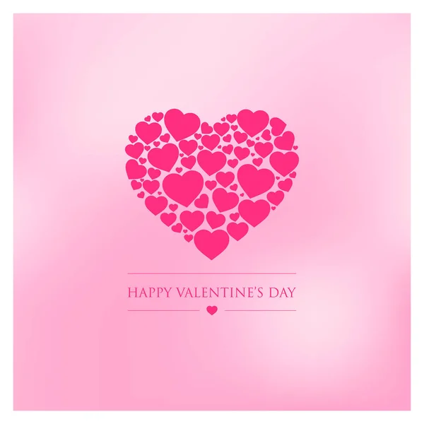 Feliz Día San Valentín Tarjeta Felicitación Vector Ilustración — Archivo Imágenes Vectoriales