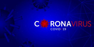 Coronavirus (covid-19 veya 2019-ncov). Coronavirus hastalığı konsepti, arka plan vektör çizimi.