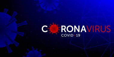 Coronavirus (covid-19 veya 2019-ncov). Coronavirus hastalığı konsepti, arka plan vektör çizimi.