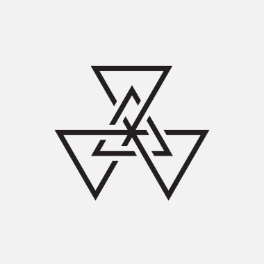 Gri arka plan üzerinde izole bağlı üçgenler