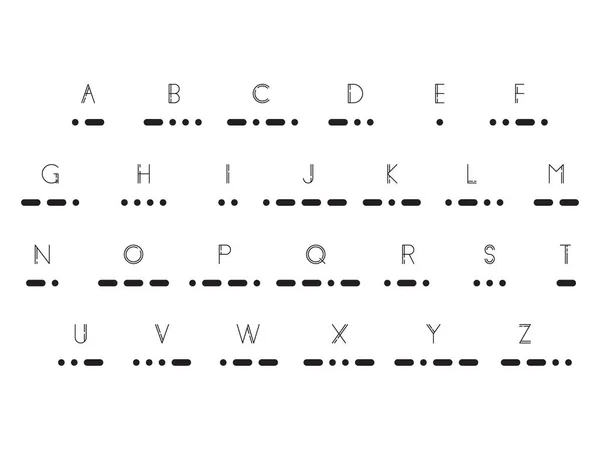 莫尔斯电码，白色背景上孤立 — 图库矢量图片