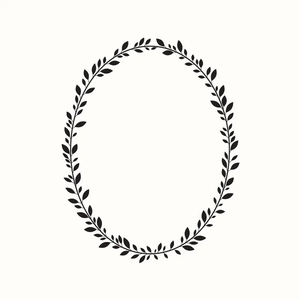 Corona de laurel, oval, elipse . — Archivo Imágenes Vectoriales