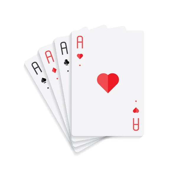 Four Aces Card — Stock Vector