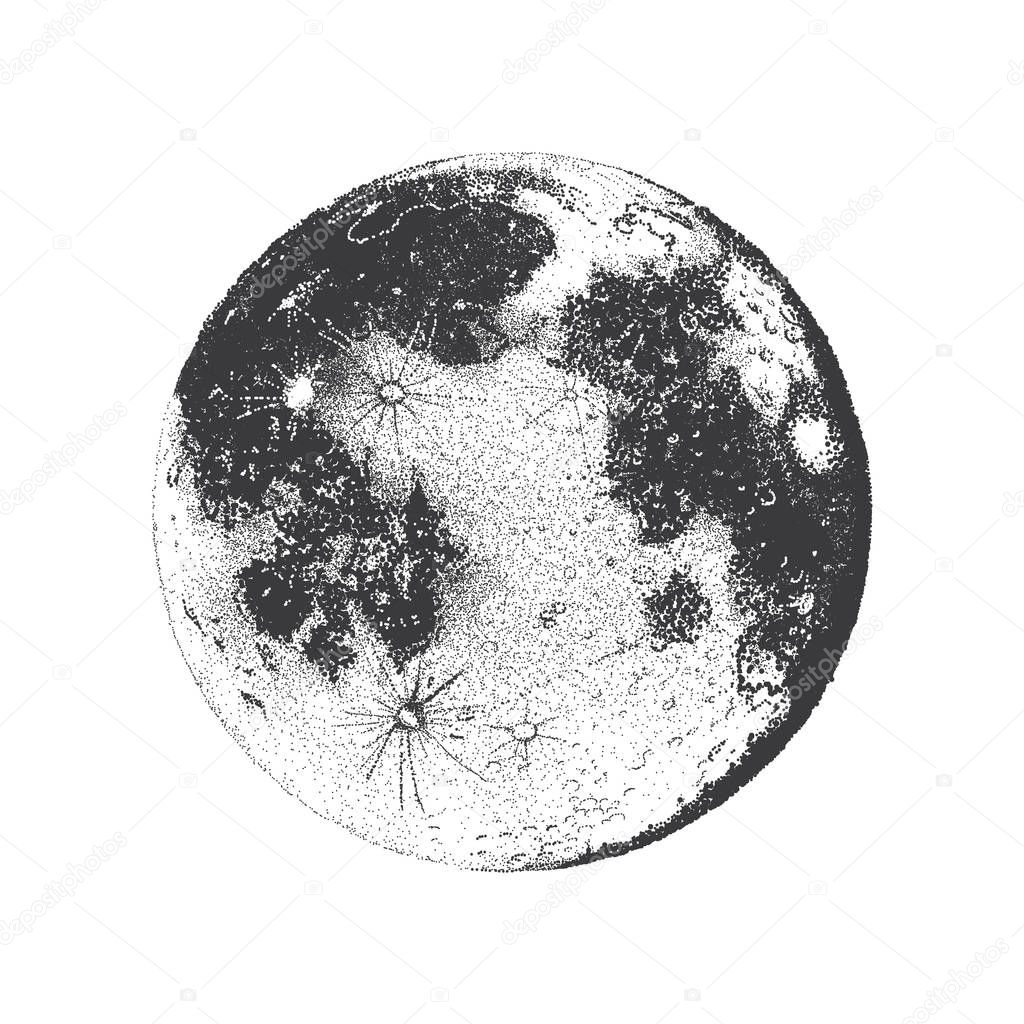 Vector illustration of Moon