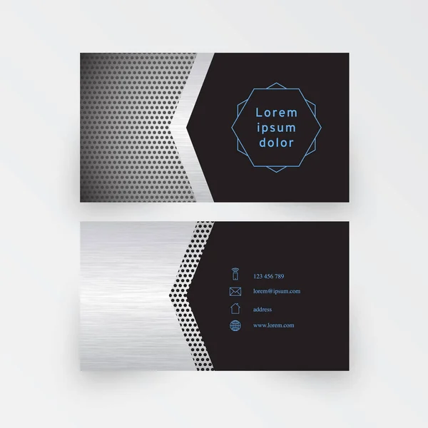 鉄鋼のビジネス カードのデザイン — ストックベクタ