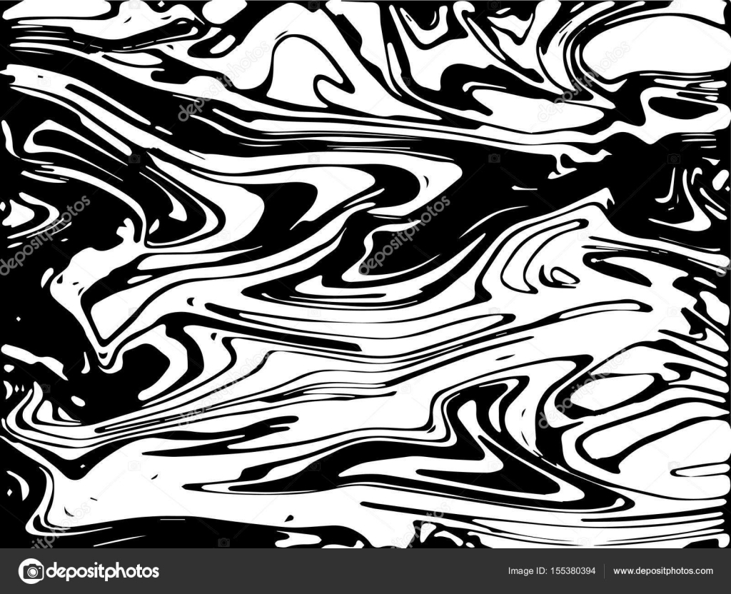 Black and white marble background, liquid texture — Stock Vector
