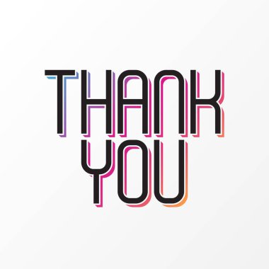 Teşekkür ederim işareti, renkli tasarım, 