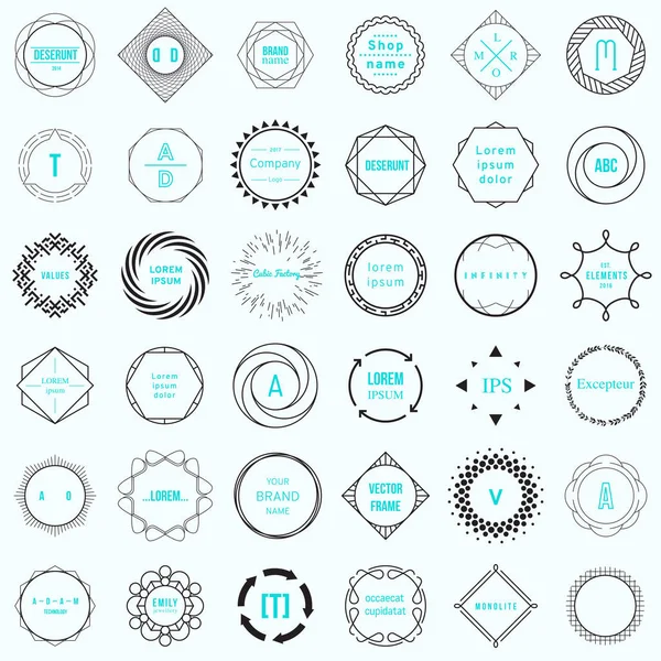 Set of retro vintage badges and label logo graphics. Design elements ...