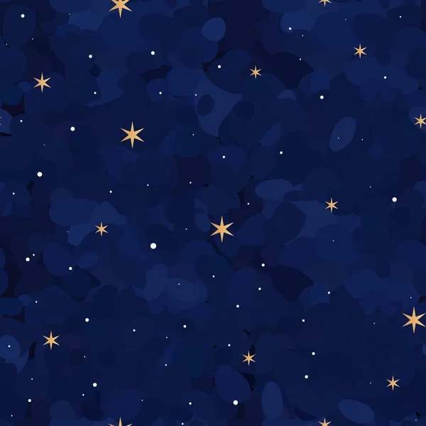 Fondo nocturno estrellado, cielo abstracto azul — Vector de stock
