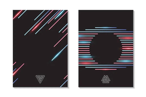 Plantilla de folleto abstracta, diseño geométrico, formato A4 — Vector de stock