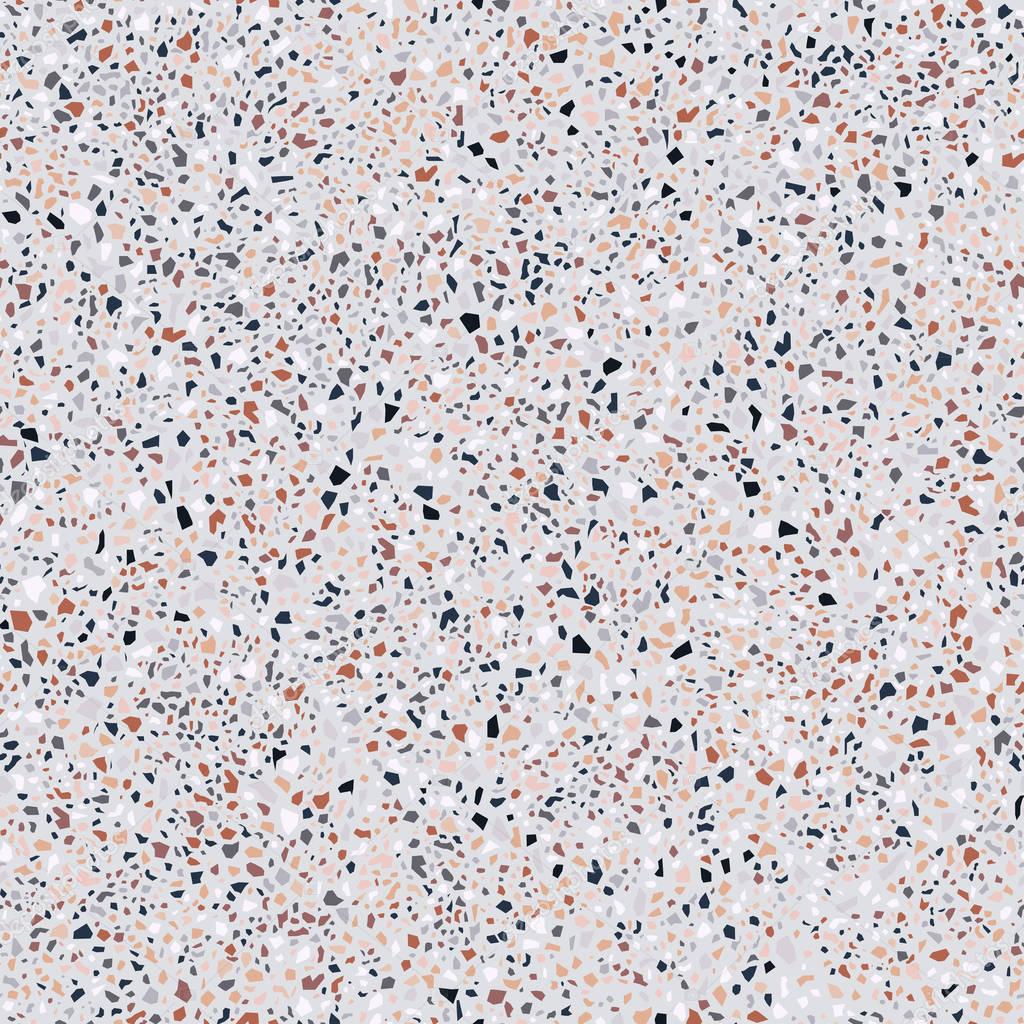 Terrazzo floor, marble surface, seamless pattern