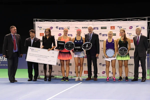 VTB Kremlin Cup 2016 ganadores mujer dobles —  Fotos de Stock