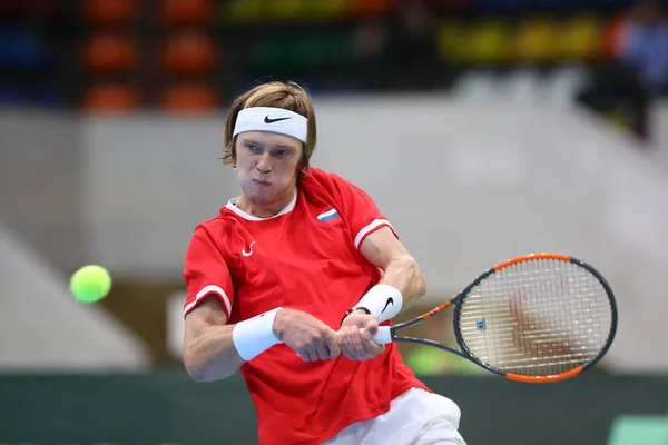 Davis Cup Bnp Paribas 2018 Ryssland Österrike Ryssland Moskva Luzhniki — Stockfoto